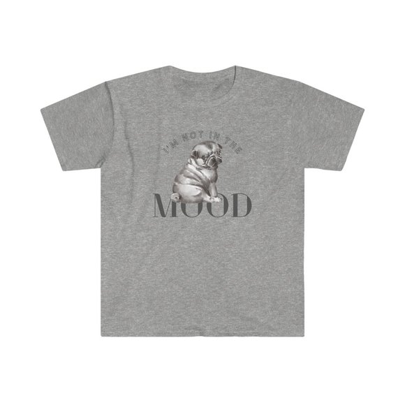 "I'm Not In The Mood" Pug Lover T Shirt - Picture 8 of 11